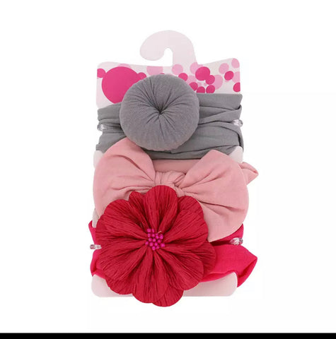 Round Flower Headband Set (3pcs)