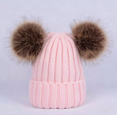 Double pom pom cap -kids