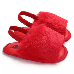 Fur sandals
