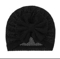 Cotton bow pattern cap