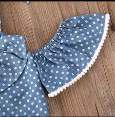 Polka Dot Sling Top with down tail shirt