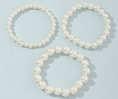 Three Pearl Bracelet Set