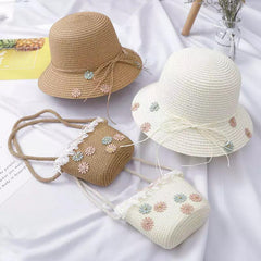 Beach  straw Hat + Bag