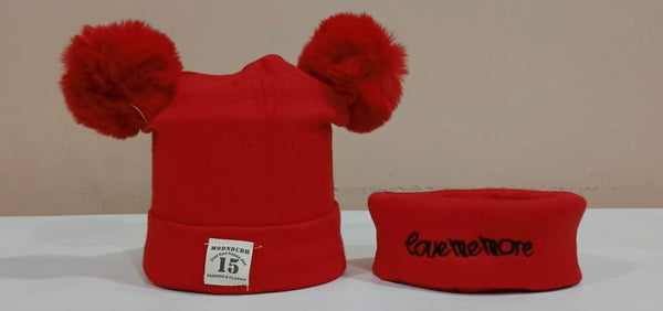 Double Pompom Neckroll Set