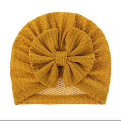 Cotton bow pattern cap