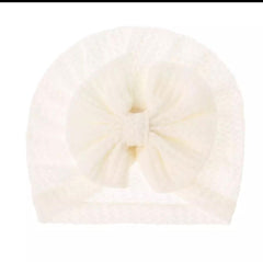 Cotton bow pattern cap