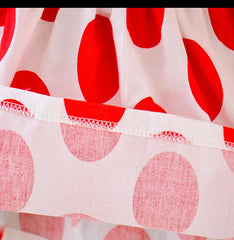 Polka Dress with Hat- red