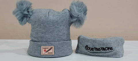 Double Pompom Neckroll Set