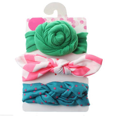 Printed Round Headband Set (3pcs)