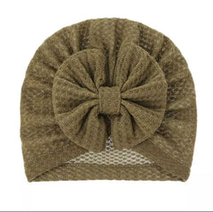 Cotton bow pattern cap