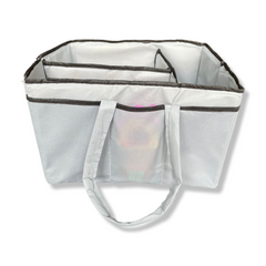 Baby Diaper Caddy Organizer, Foldable Felt Storage Bag with Multi Pockets and Flexible Compartments