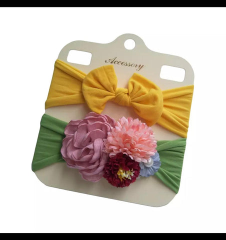 Floral Bow Band Set (2pcs)