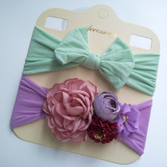 Floral Bow Band Set (2pcs)