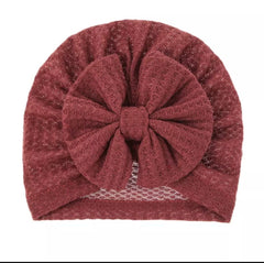 Cotton bow pattern cap