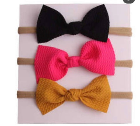 Knit Bow Set (3pcs)