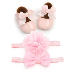 Bow Shoe with band set- Pink