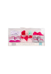 Hudson Baby 6 Piece Headband and Socks Gift Set